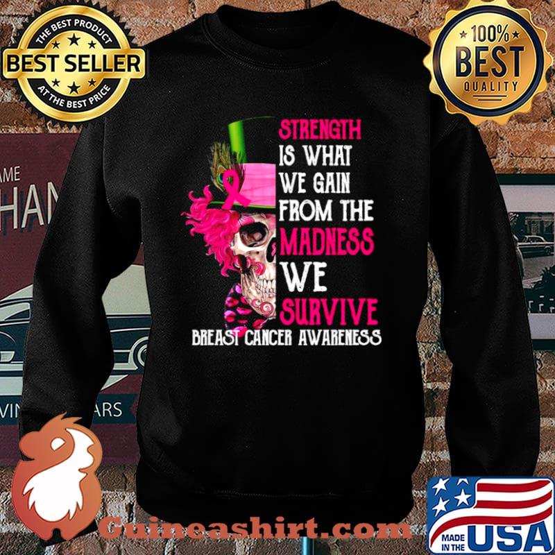 Skull Strength Is What We Gain From The Madness We Survive Breast Cancer Awareness s Sweater
