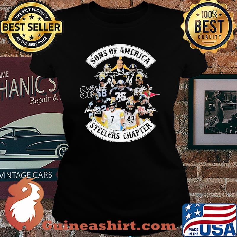 Sons of america steelers chapter signatures s Laides tee