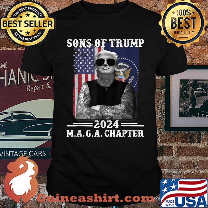 Sons Of Trump MAGA Chapter 2024 American Flag T-Shirt