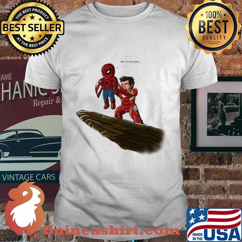 Spiderman saying hey everyone shirt