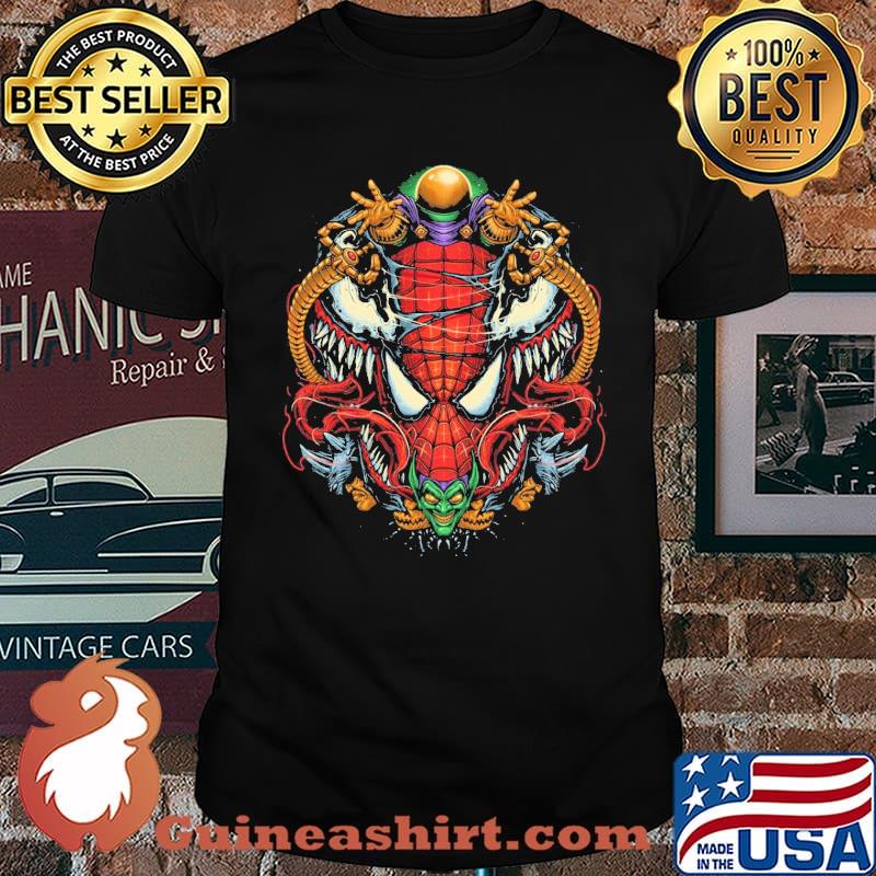 Spiderman venom skull shirt