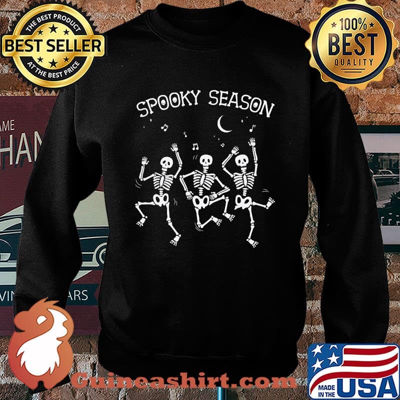 Spooky Season Dancing Skeletons Halloween T-s Sweater