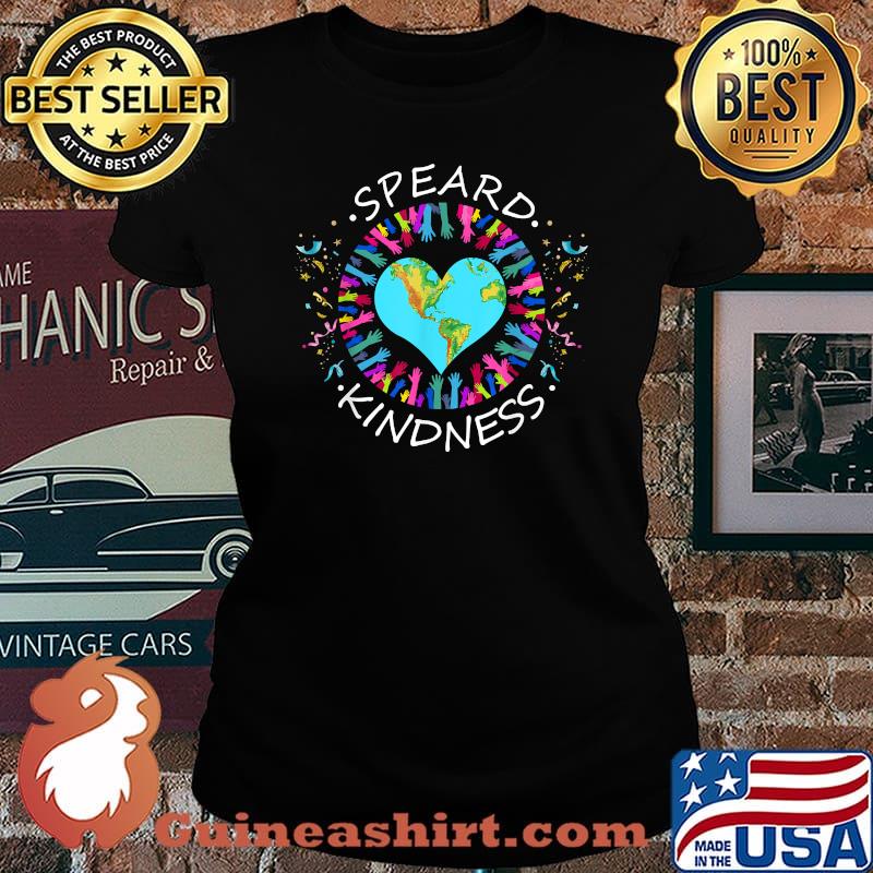 Spread Kindness Handprint Positive Inspirational Teachers T-Shirt Laides tee
