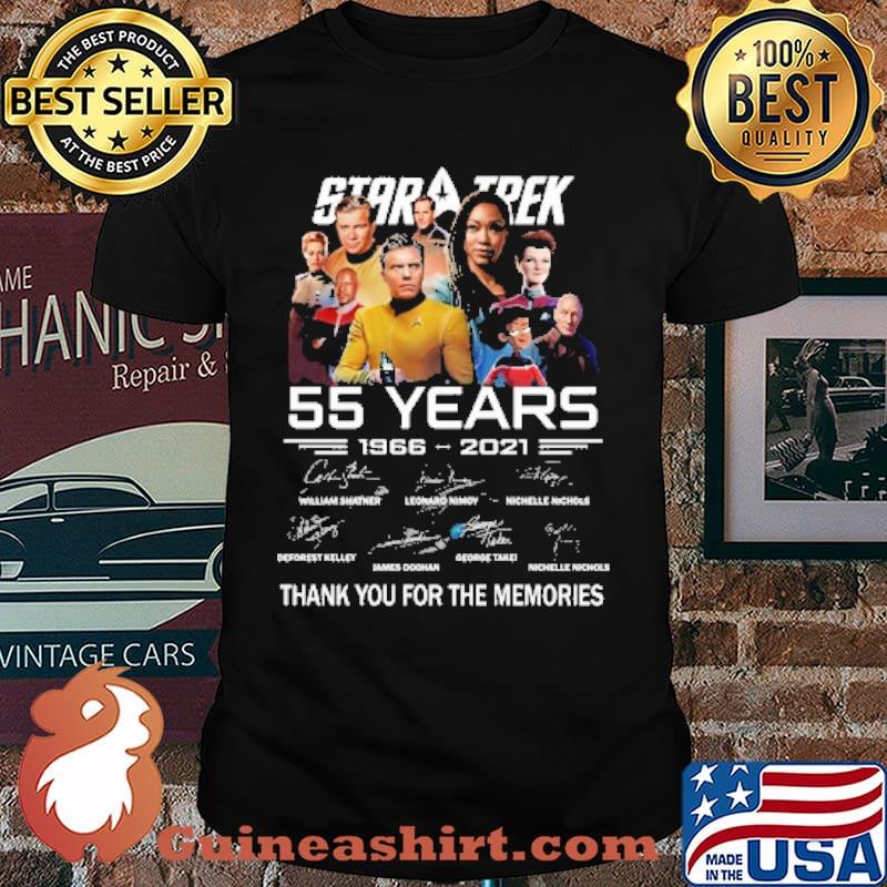 Star Trek 55 years 1966 2021 thank you for the memories signatures shirt