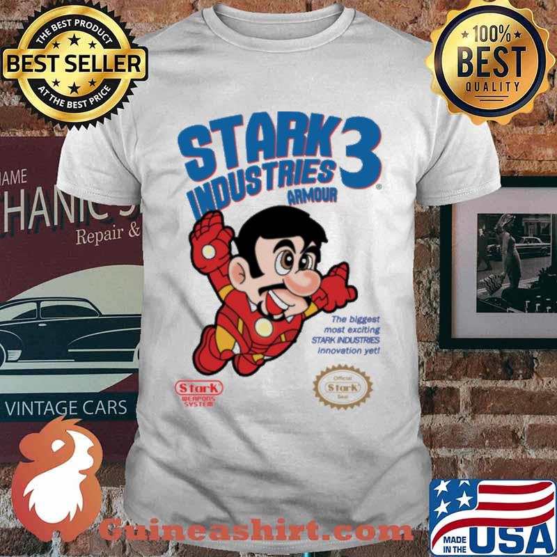 Stark industries 3 armour the biggest most exciting stark industries innovation yet mario shirt