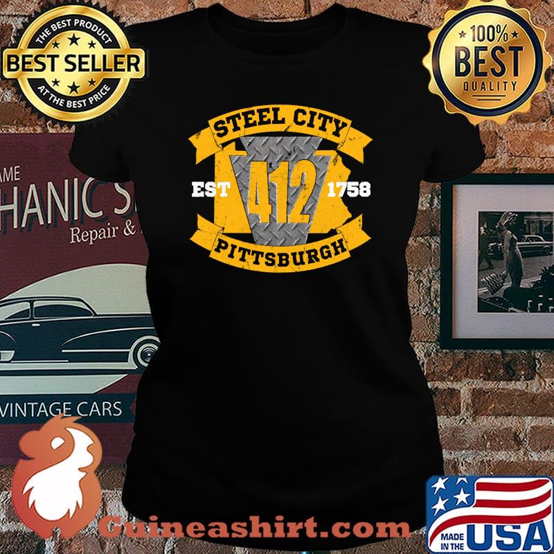Steel City Pittsburgh 412 T-Shirt Laides tee