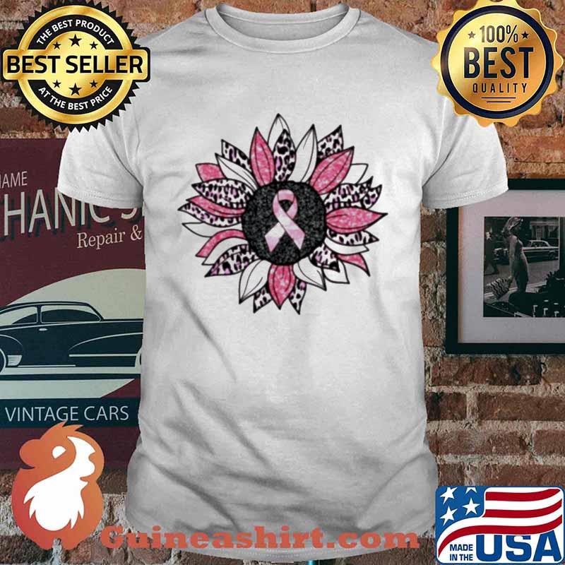 Sunflower pink breast cancer awareness warrior shirt