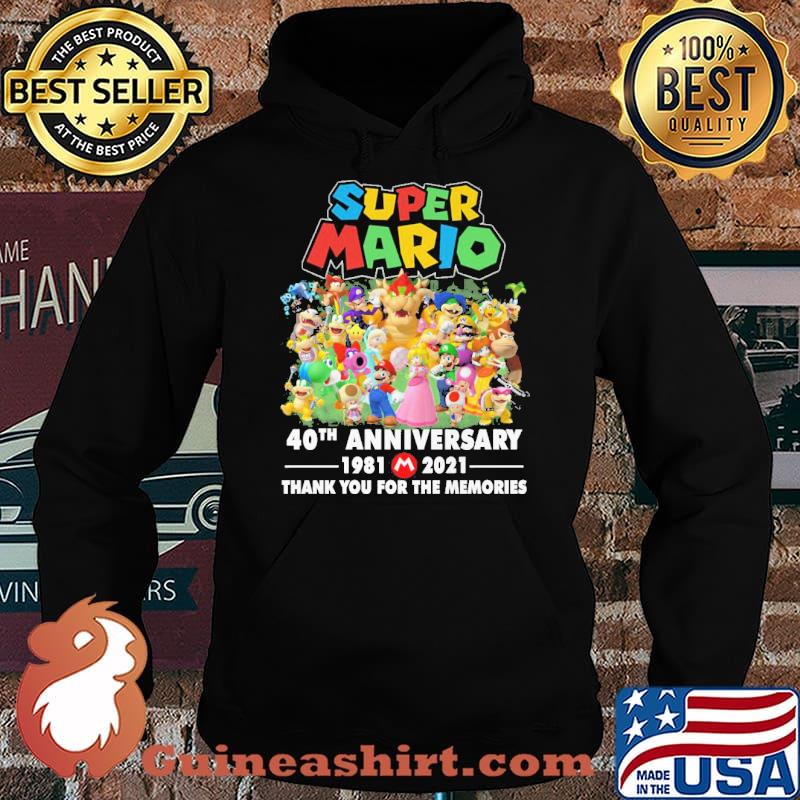 Super Mario 40th anniversary 1981-2021 thank you for the memories s Hoodie