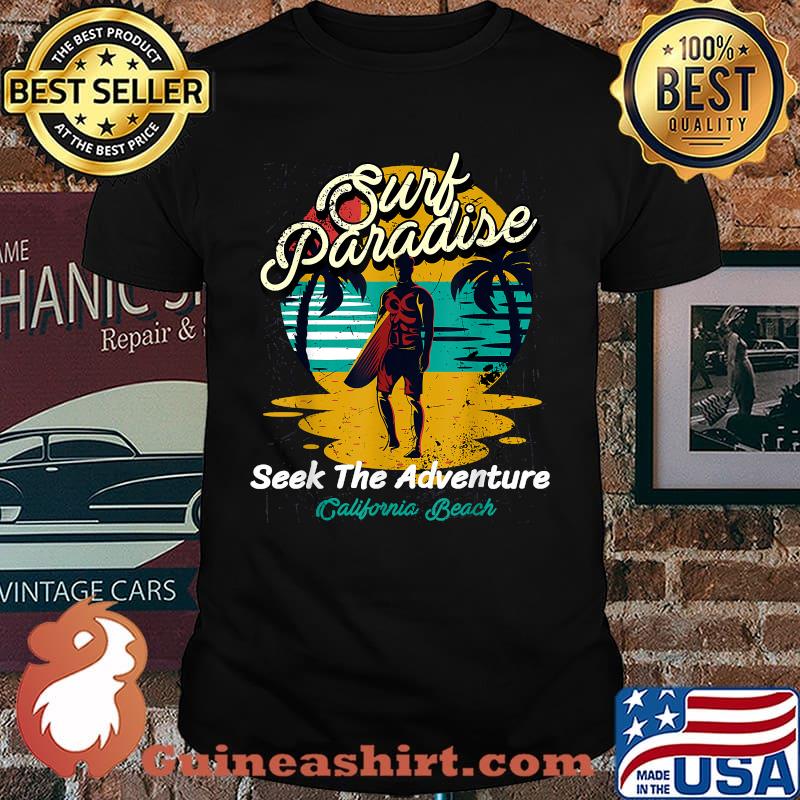 Surf Paradise California Beach Sunset Vintage Spring Break T-Shirt