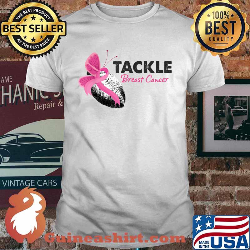 Tackle Breast Cancer Quote Awareness Football Survivor T-Shirt