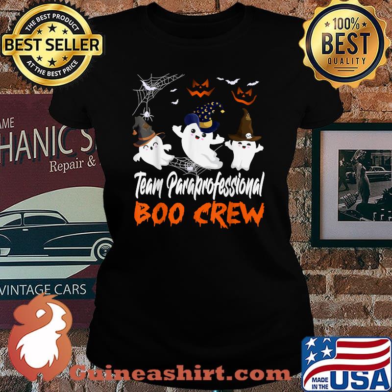 Team Paraprofessional Boo Crew Halloween T-Shirt Laides tee