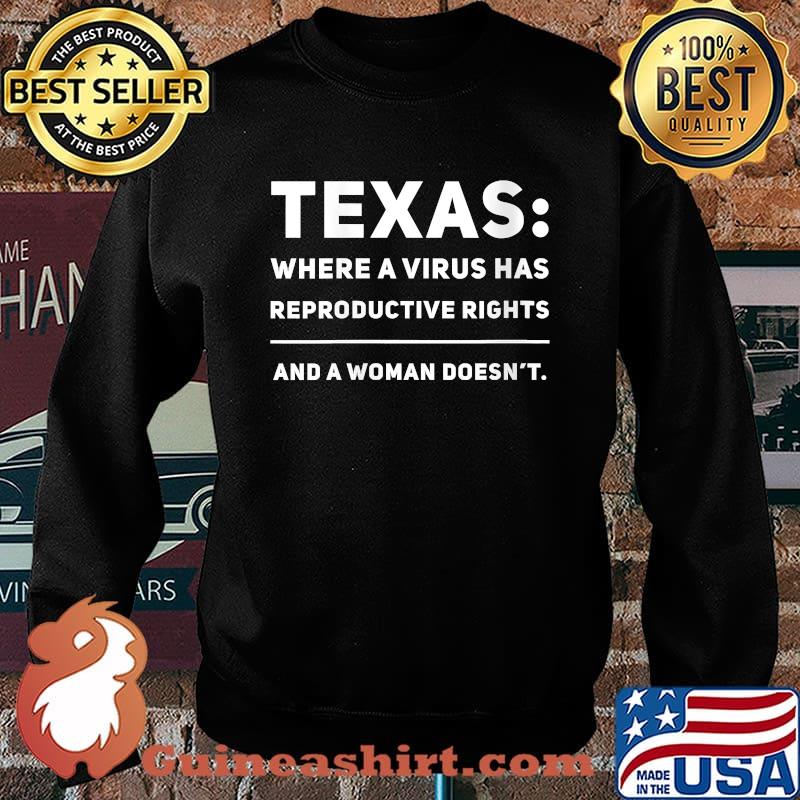 Texas Where A Virus Has Reproductive Rights And A Woman Doesnt Pro Choice Feminist T-Shirt Sweater