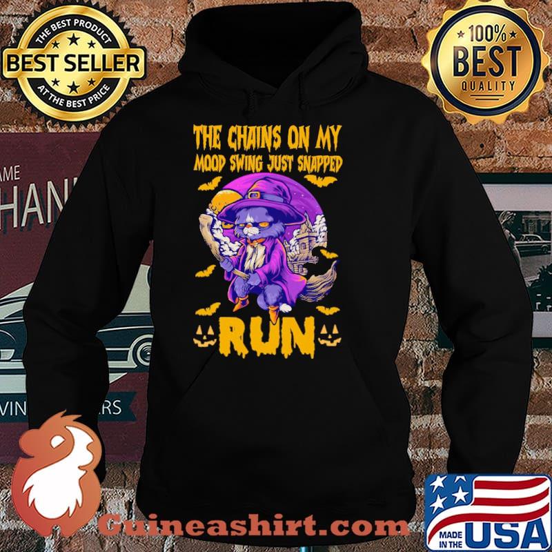 The chains on my mood swing just snapped run cat purple moon s Hoodie