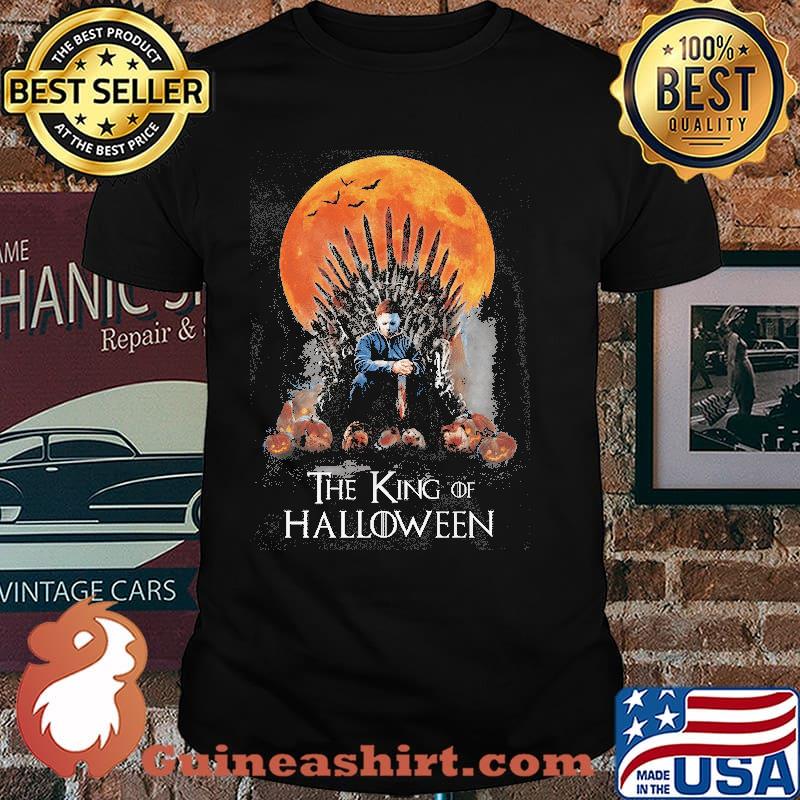 The king of halloween face knife blood moon shirt