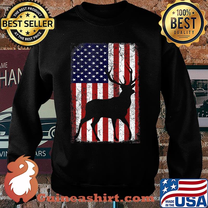 The Legacy Of A Whitetail Deer Hunter American Flag T-Shirt Sweater