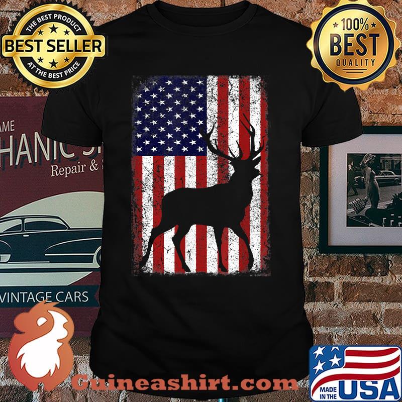 The Legacy Of A Whitetail Deer Hunter American Flag T-Shirt