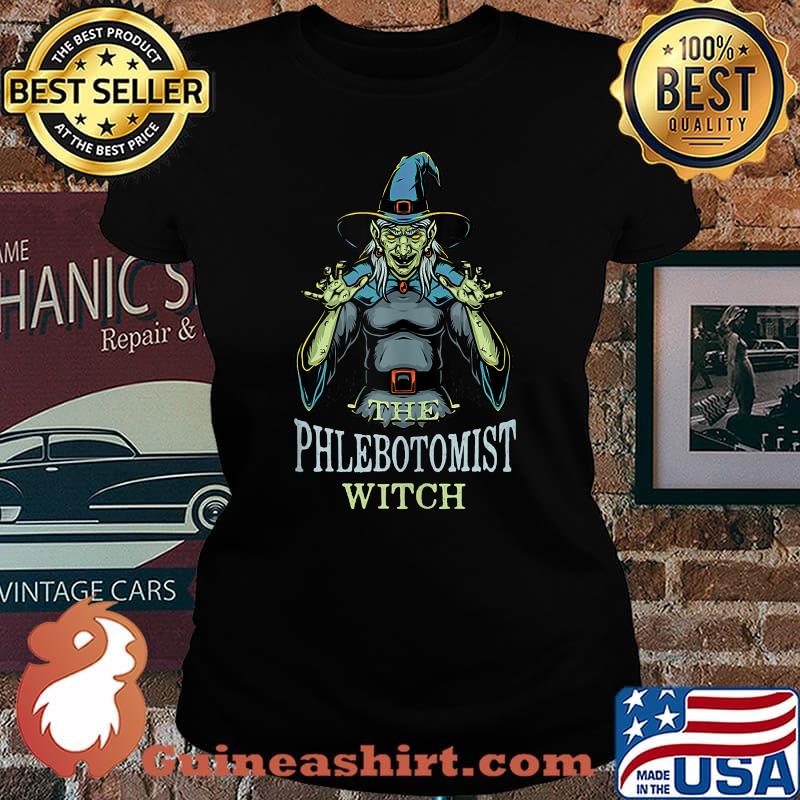The Phlebotomist Witch Halloween Phlebotomy Scary T-Shirt Laides tee