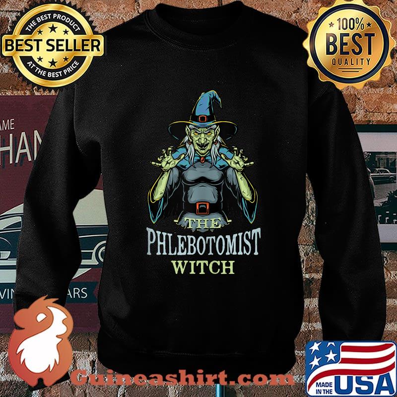 The Phlebotomist Witch Halloween Phlebotomy Scary T-Shirt Sweater