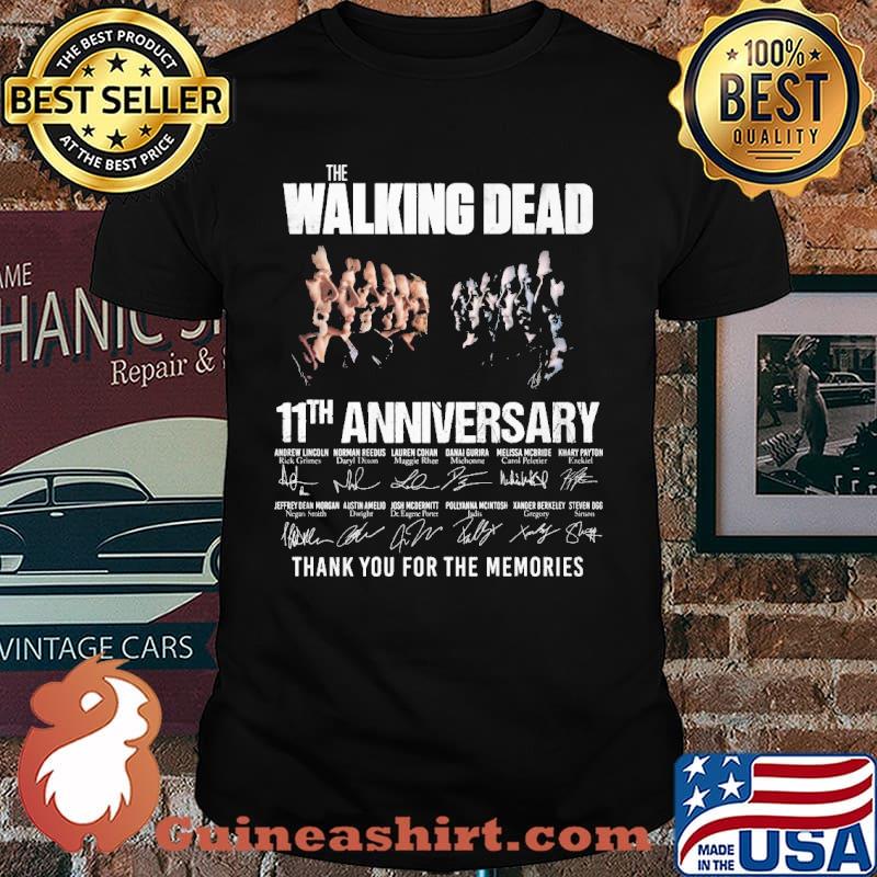 The Walking Dead 11th anniversary thank you for the memories signatures shirt
