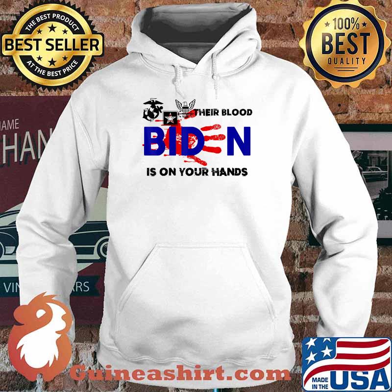 Their Blood Biden Is On Your Hands Vintage Biden Handprint T-Shirt Hoodie