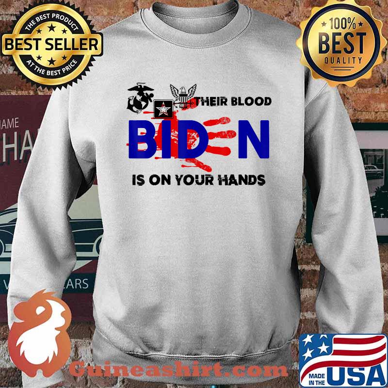 Their Blood Biden Is On Your Hands Vintage Biden Handprint T-Shirt Sweater