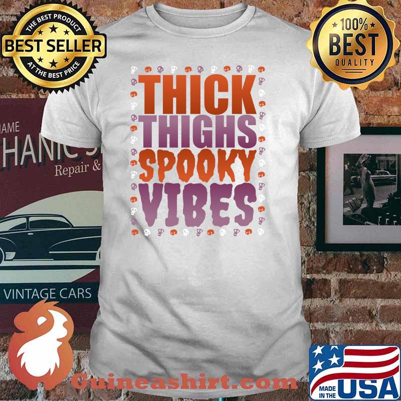 Thick Thighs and Spooky Vibes Halloween T-Shirt