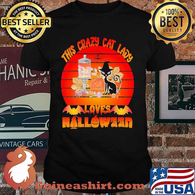This Crazy Cat Lady Loves Halloween Vintage Shirt