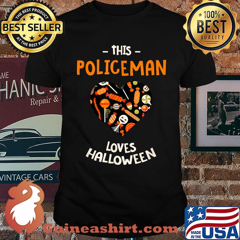 This Policeman Loves Halloween Police Scary Cops T-Shirt