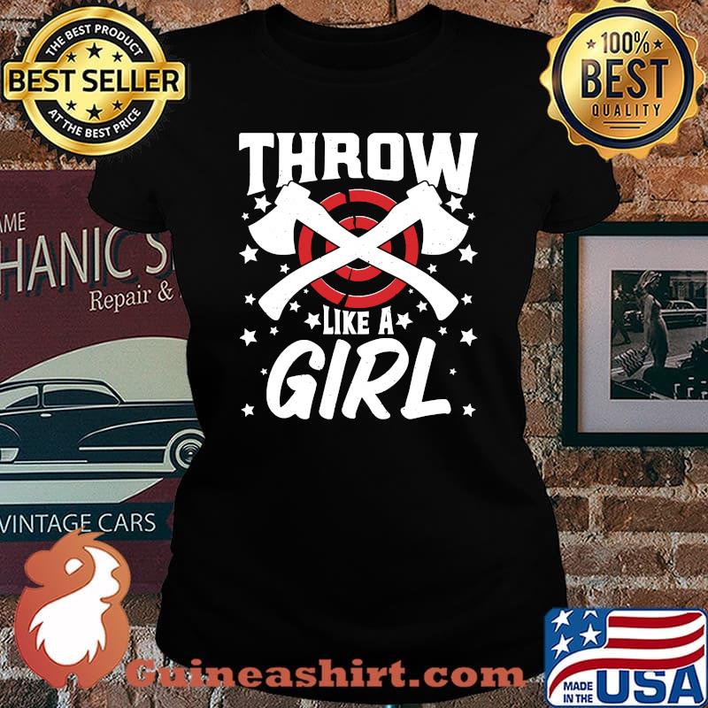 Throw Likes a Girl T-Shirt Laides tee