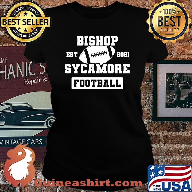 Top bishop Sycamore Est 2021 Fake Varsity High School Football Team T-Shirt Laides tee