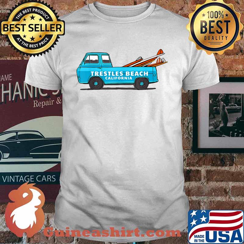 Trestles Beach California Surfboard Pickup Truck CA T-Shirt