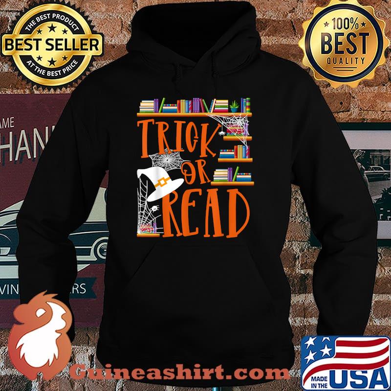 Trick or Read Library Event Halloween Book Librarian T-Shirt Hoodie