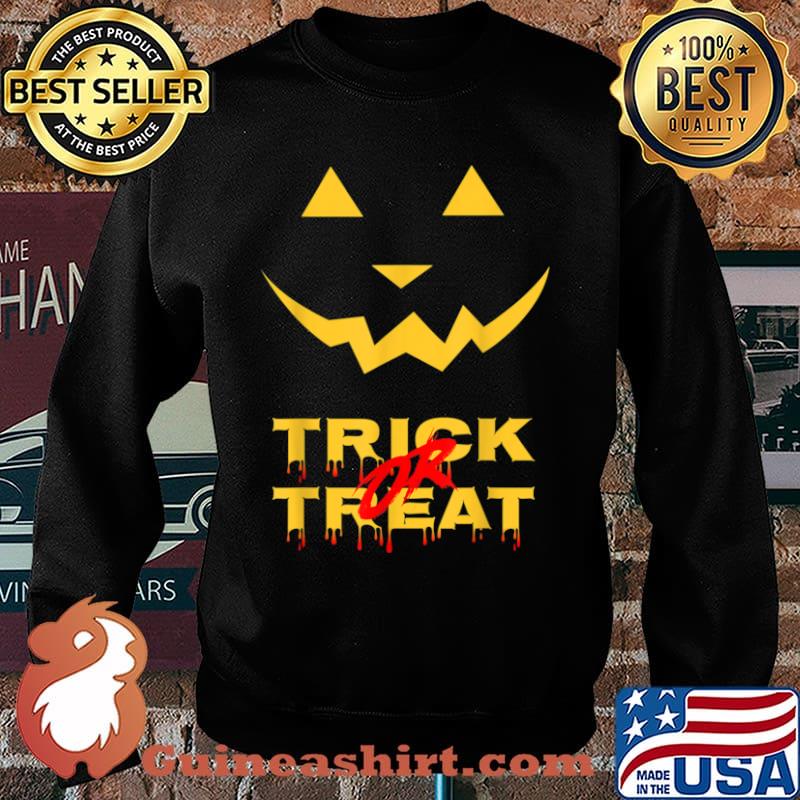 Trick Or Treat Funny Pumpkin Halloween Shirt Sweater