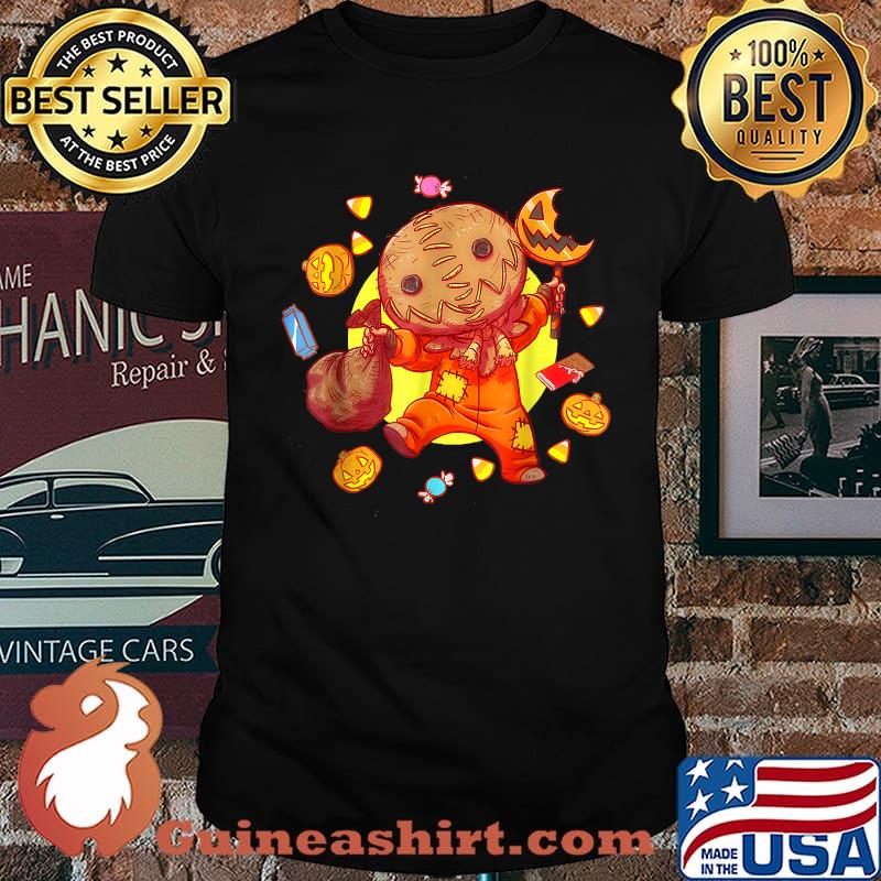 Trick r Treat Cute Sam HalloweenCandy Kid T-Shirt