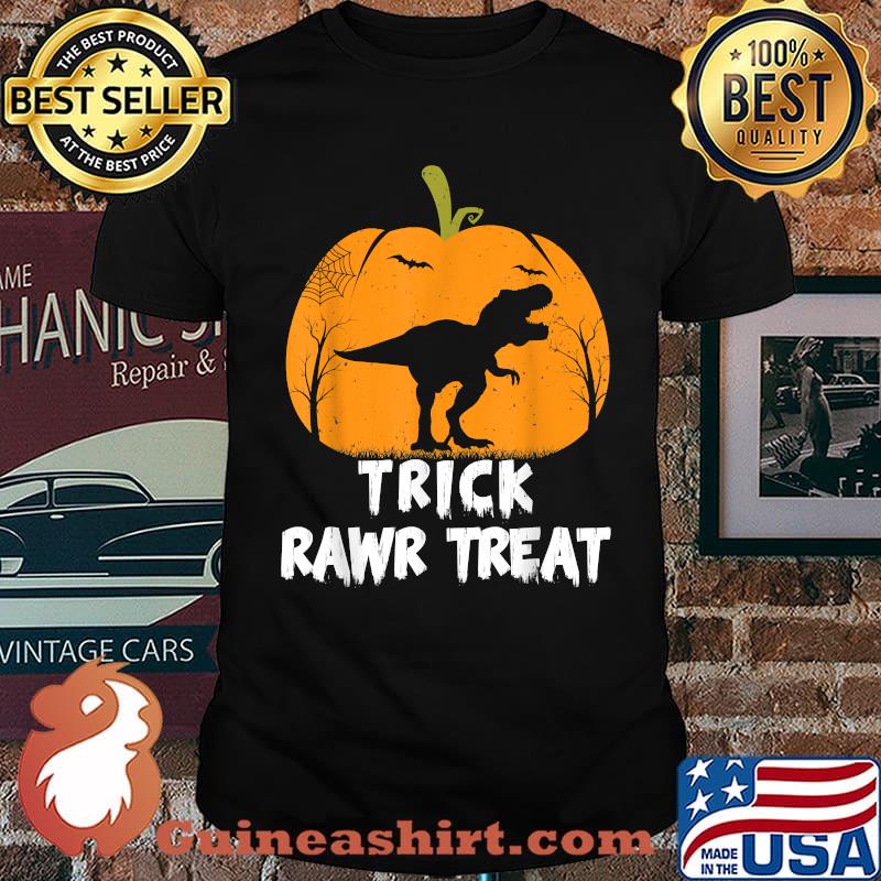 Trick Rawr Treat Dinosaur Pumpkin Halloween T-Shirt