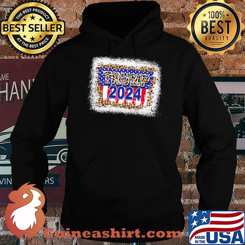 Trump 2024 American Flag Lepoar Shirt Hoodie