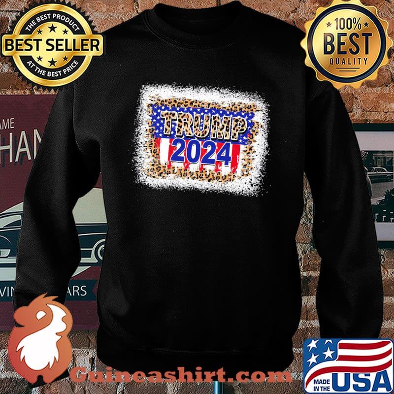 Trump 2024 American Flag Lepoar Shirt Sweater