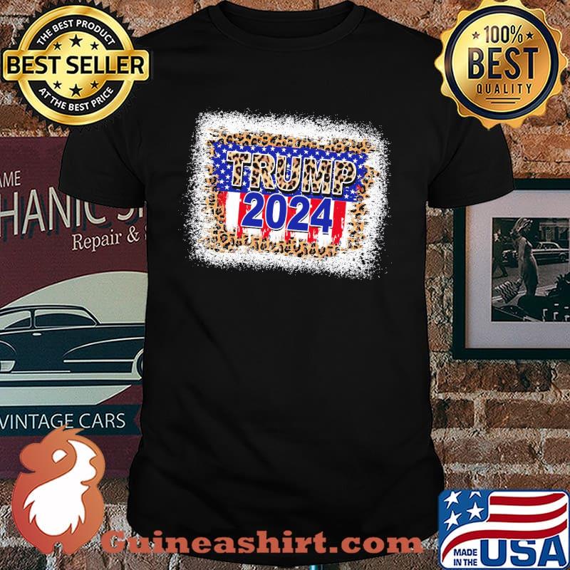 Trump 2024 American Flag Lepoar Shirt