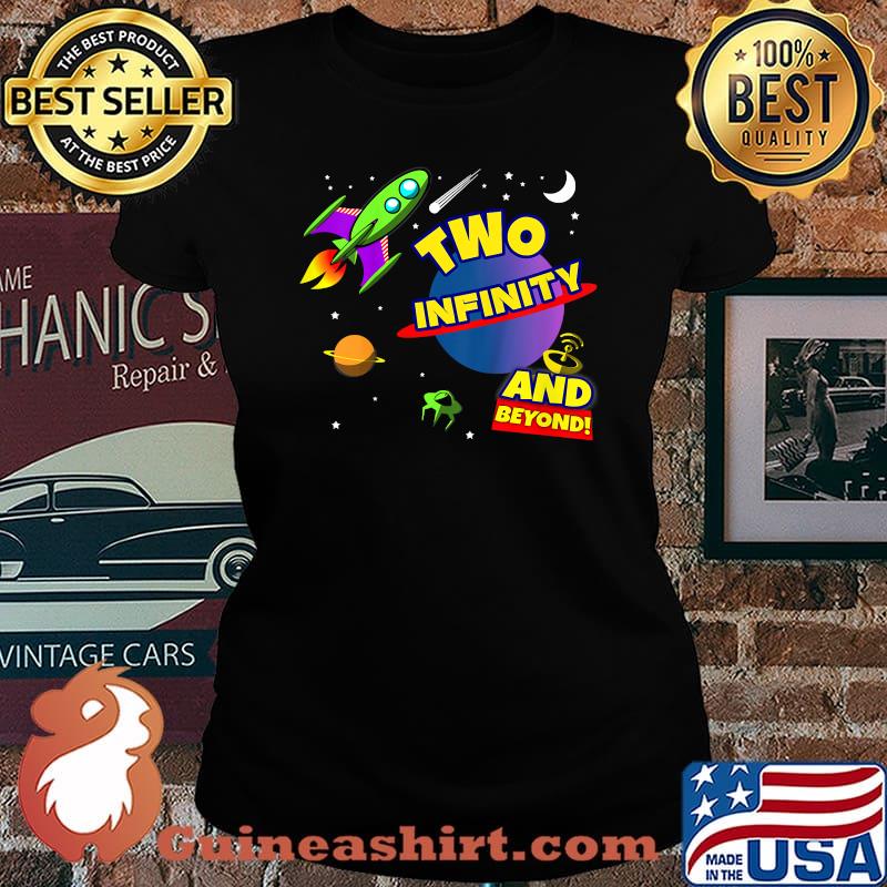 Two Infinity And Beyond 2nd Birthday Boys T-Shirt Laides tee