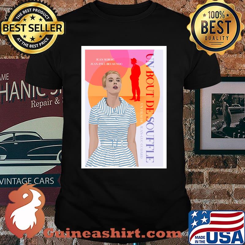 Un Bout de Souffle - Jean-Luc Godard, Jean Seberg alternative movie poster T-Shirt