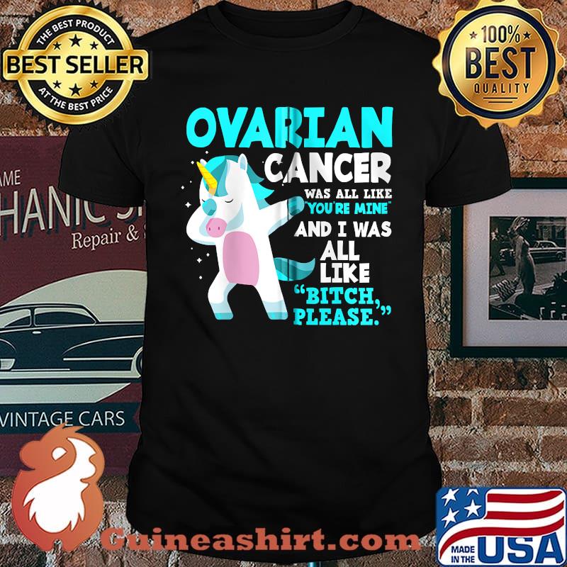 Unicorn Fighter Suvivor Fight Ovarian Cancer Awareness T-Shirt