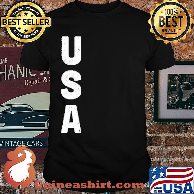 USA TEXT WHITE SHIRT