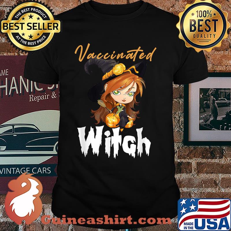 Vaccinated Witches Nurse Halloween T-Shirt