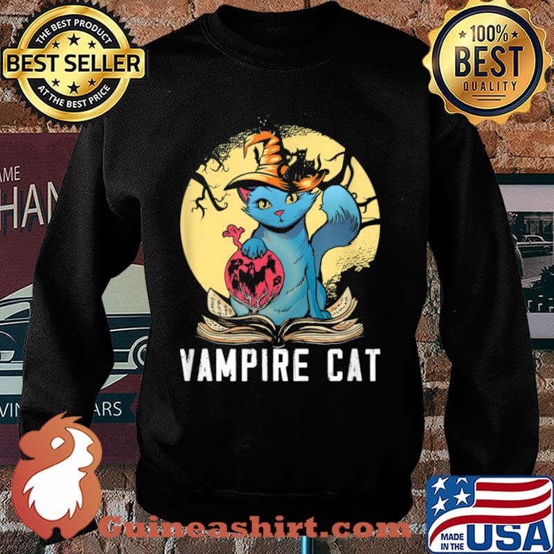 Vampire Cat Halloween Bloody Holiday Scary Horror Monster Shirt Sweater
