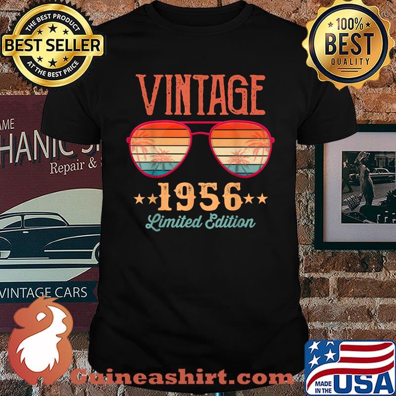 Vintage 1956 Limited Edition 65th Birthday 65 Year Old Sunglasses T-Shirt