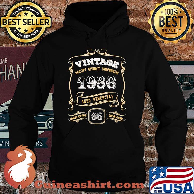 Vintage 1986 Aged-Perfectly 35th Birthday Limited Edition 35 One Of A Kind Gold T-Shirt Hoodie