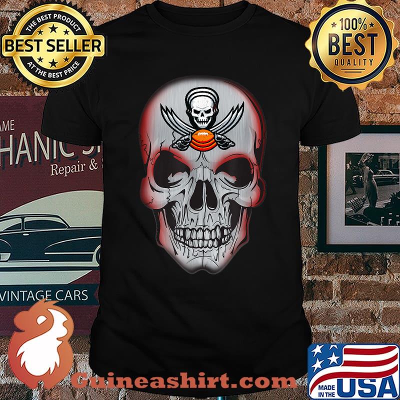 Vintage Pirate TB Red Tampa Bay Style Retro Football Skull T-Shirt