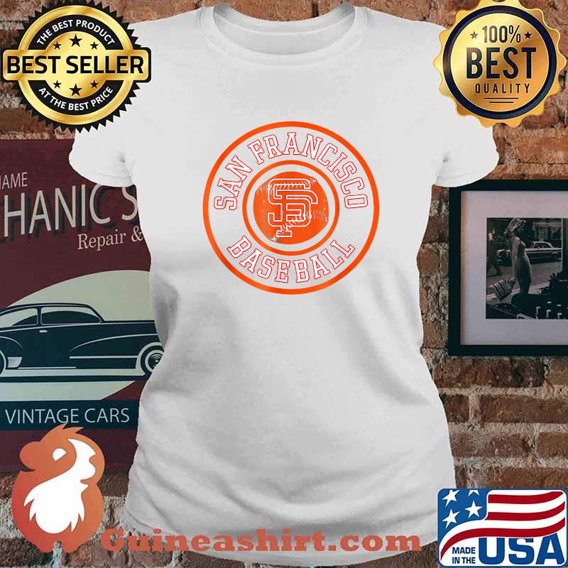 Vintage San Francisco Baseball SF The City Badge Giant T-Shirt Ladies tee