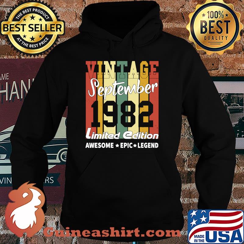 Vintage September 1982 Limited Edition Awesome Legend Birthday T-Shirt Hoodie