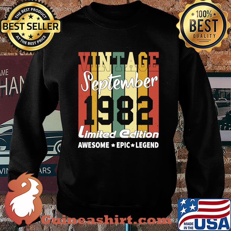 Vintage September 1982 Limited Edition Awesome Legend Birthday T-Shirt Sweater